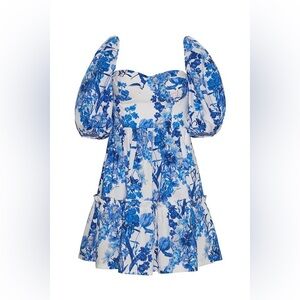 Cara Cara Sip Sip Jessica Blue Floral Dress | Small